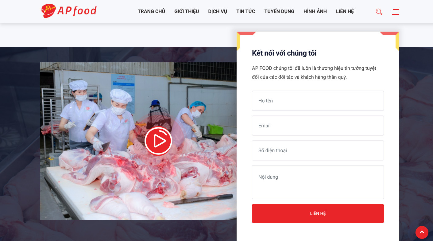 thiết kế website thịt sạch chuyên nghiệp