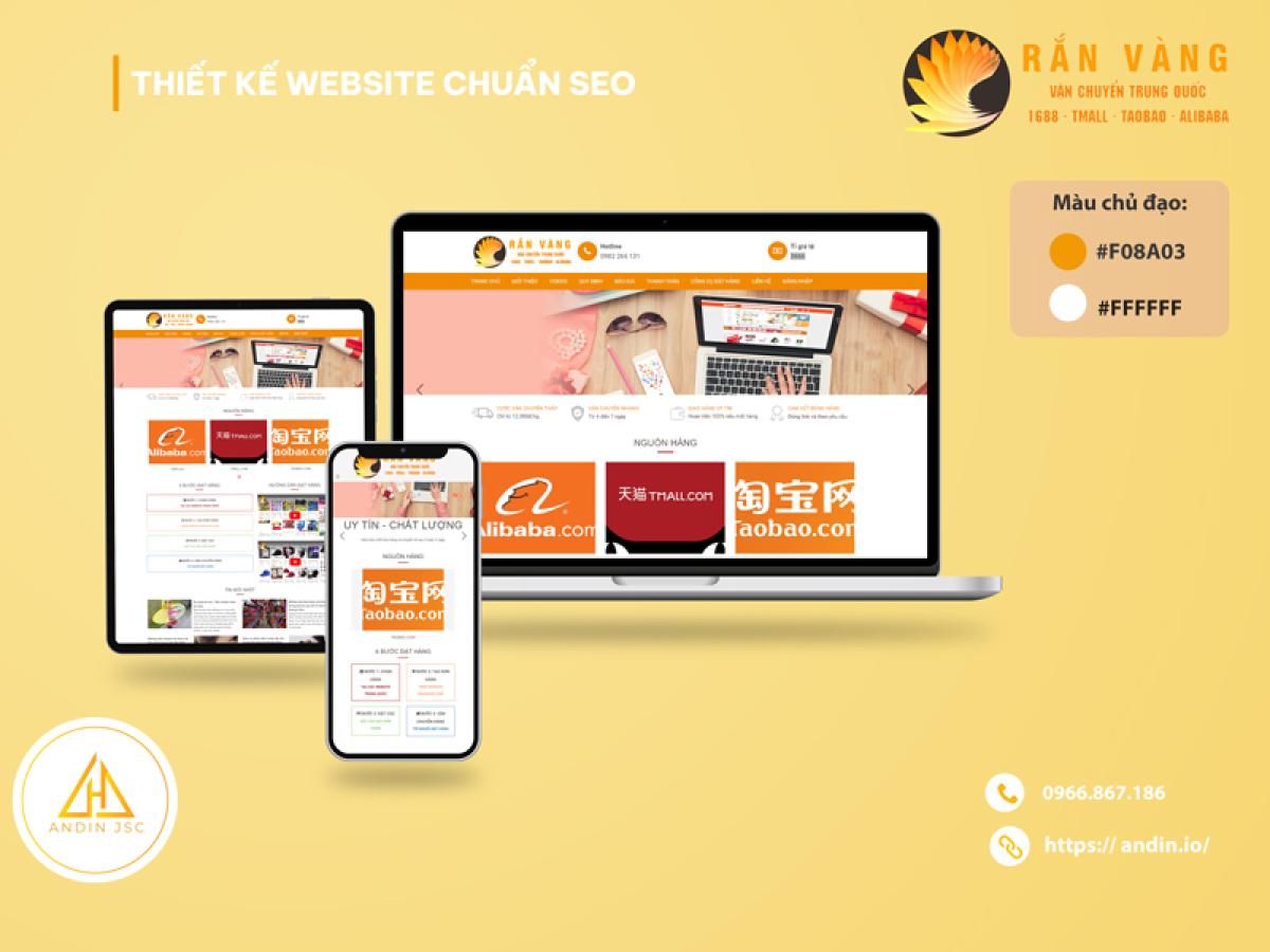 Thiết kế website Order  hàng Trung Quốc  Rắn Vàng