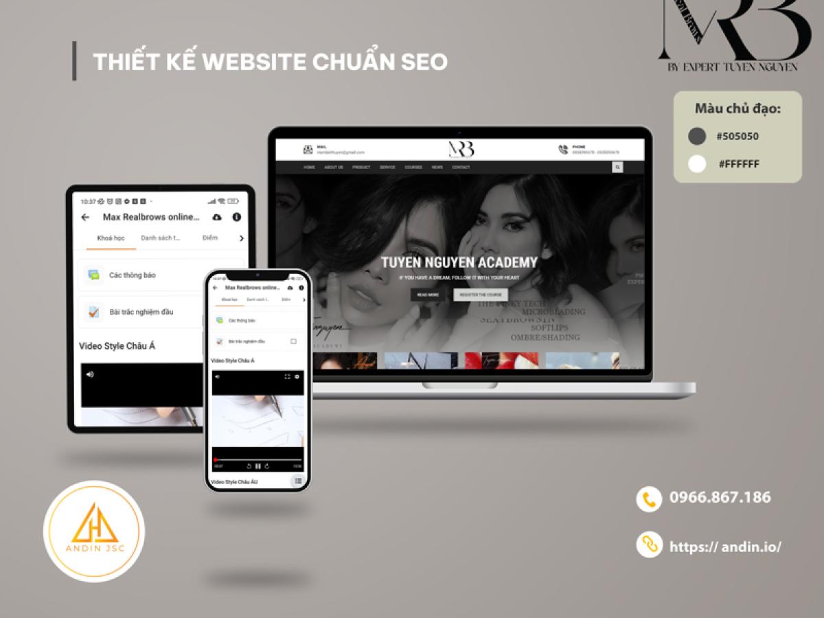 Thiết kế website đào tạo Tuyền Nguyễn