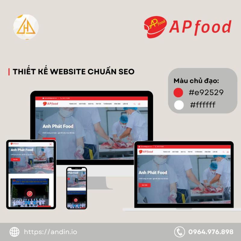 Thiết kế website giới thiệu doanh nghiệp AP Food - WAD01